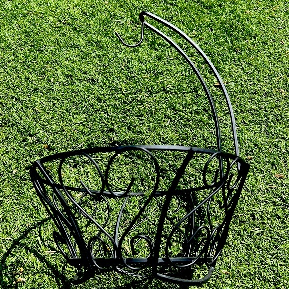 Black Scroll Banana Holder with Fruit Basket - Picture 5 of 8